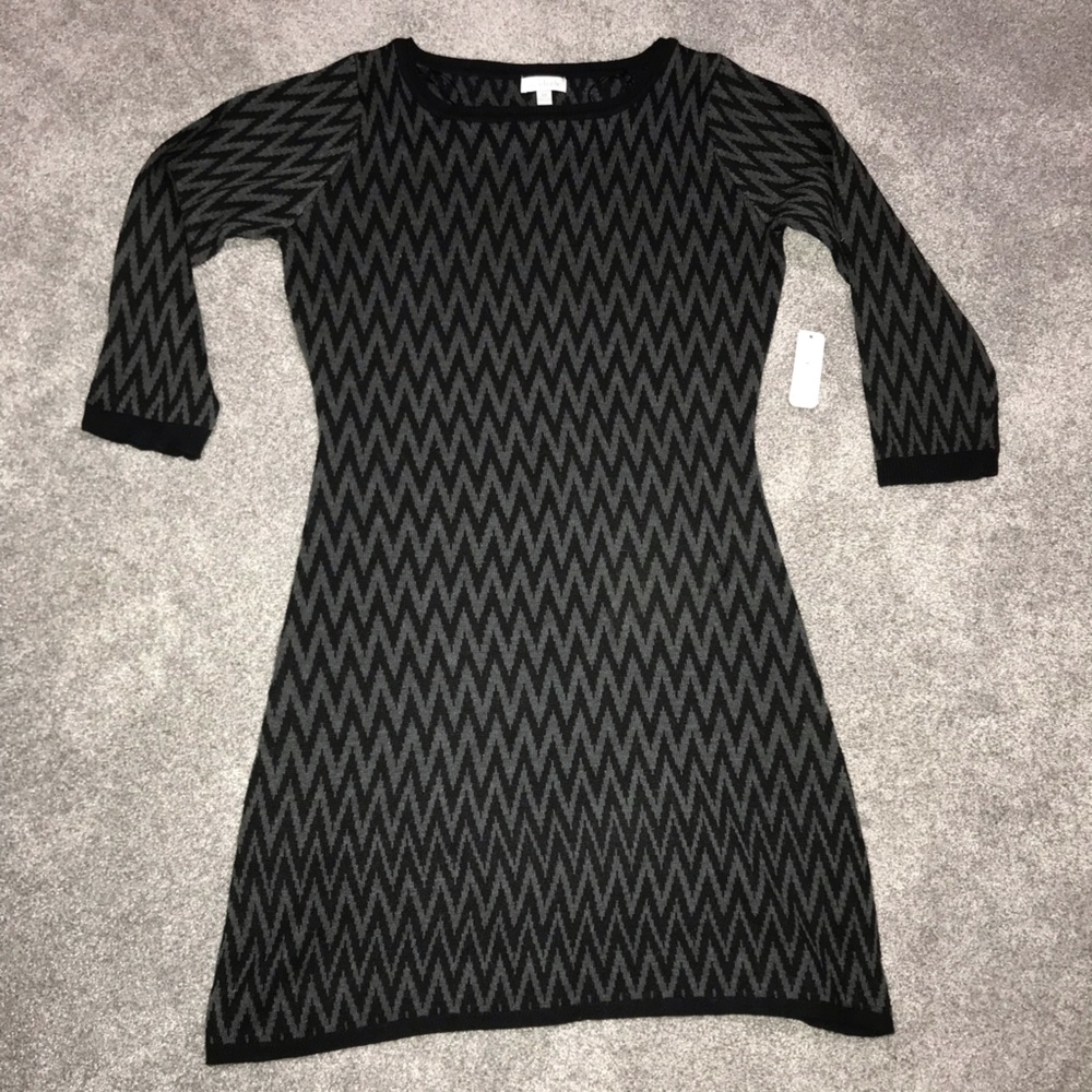 Thick chevron sweater dress